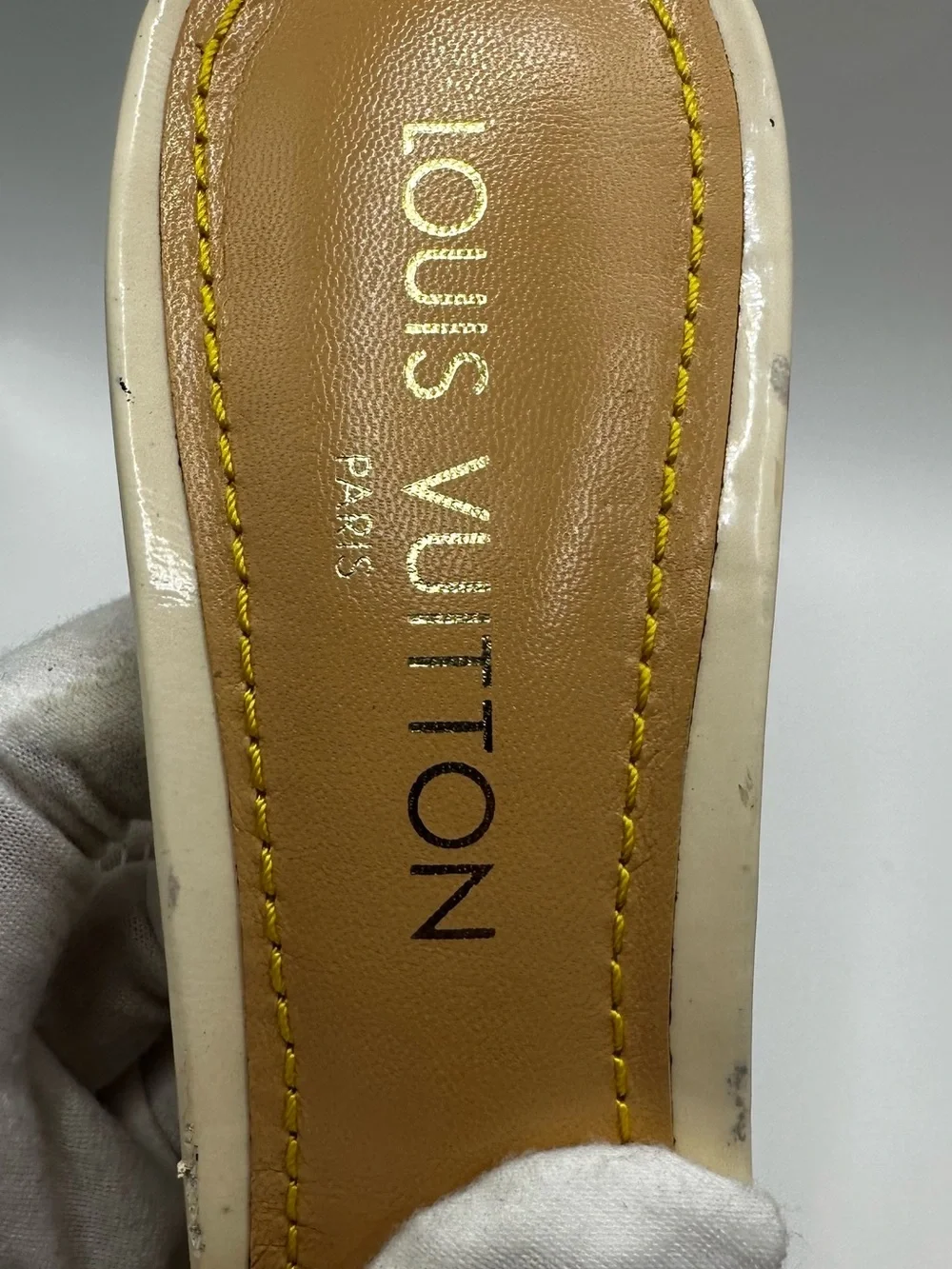 Louis Vuitton Multicolor Monogram Floral Appliqué Slide Sandals - Tan Footbed